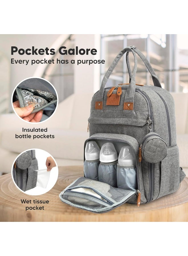 KeaBabies Diaper Bag Backpack - Large Baby Diaper Bag with Changing Pad - Image 3