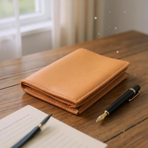 LB LEATHERBOSS Business Card Holder (Tan) - Image 5