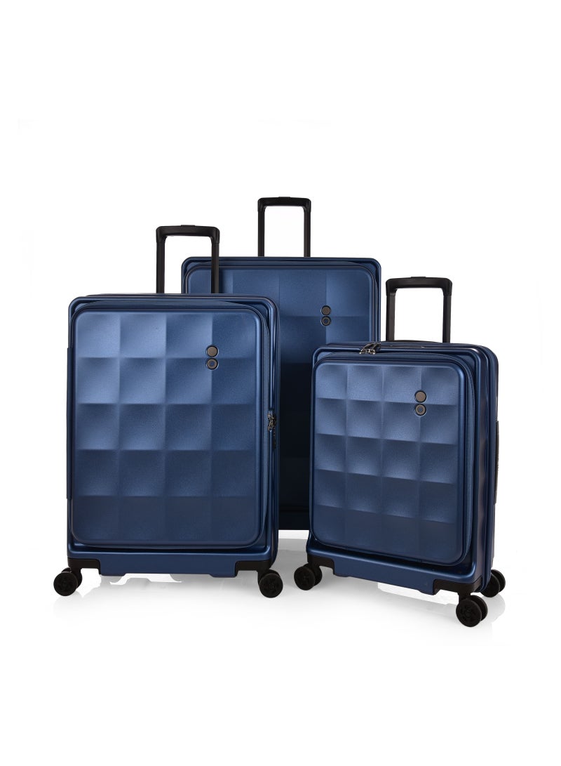 إيكولاك ايكولاك مجموعة حقائب مكونة من 3 قطع مقاس 20\24\28 بوصة لون أزرق - Image 1