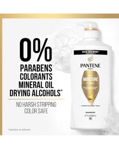 Pantene Pantene Shampoo & Conditioner Set, Daily Moisture Renewal with Pro-V Nutrients for Dry, Color-Treated Hair, Long-Lasting Hydration & Nourishment, 27.7 Fl Oz Each, 2-Pack + Miracle Rescue Shot (0.5 Oz)  - Image 4