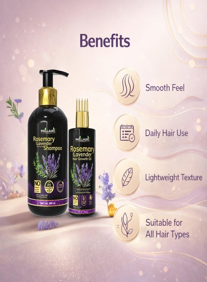 Phillauri مجموعة زيت وشامبو إكليل الجبل للعناية اليومية بالشعر | روتين شعر ناعم وسهل التصفيف | مناسب لجميع أنواع الشعر، للرجال والنساء - Image 3
