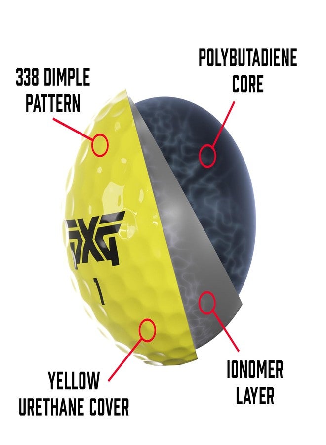 PXG Xtreme Tour Golf Ball - Yellow - Image 2