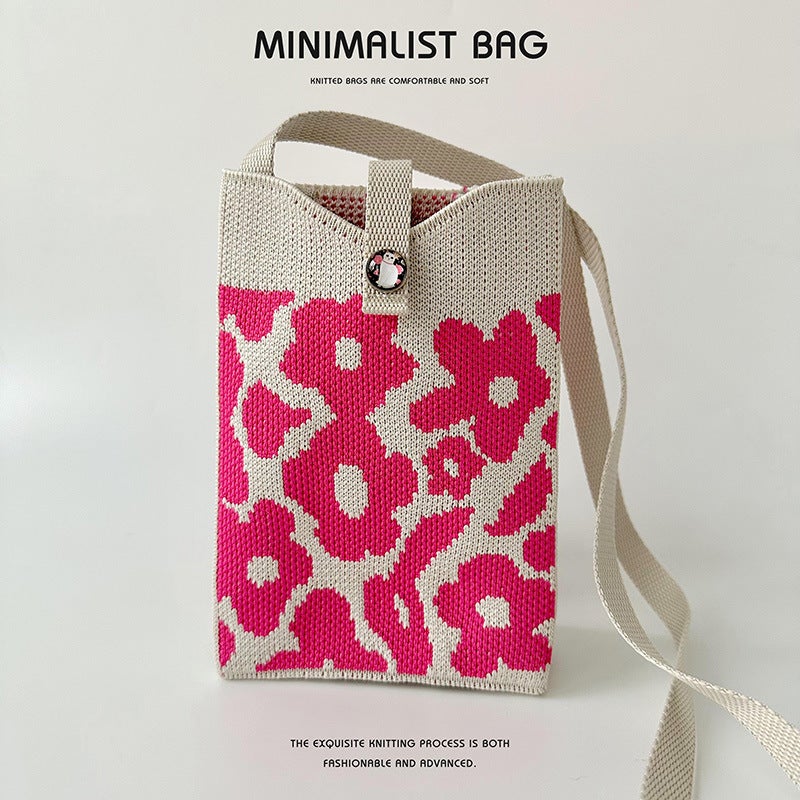 Cute Black And White Panda Mini Mobile Phone Bag Female Korean Fashion Joker Shoulder Messenger Bag Change Purse Factory - Image 1