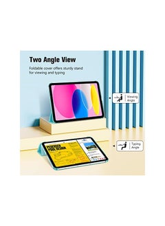 Procases for iPad 10th Generation Case 2022 iPad 10.9 Inch Case, iPad 10 Case Slim Stand Hard Shell Back Protective Smart Cover for 10.9” iPad 10th Gen 2022 Release -Aqua  - Image 4