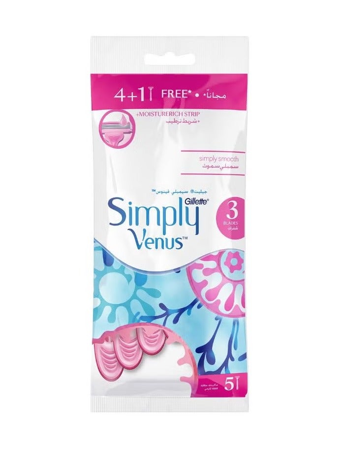 Gillette Simply Venus Disposable Razors 5 piece - Image 1