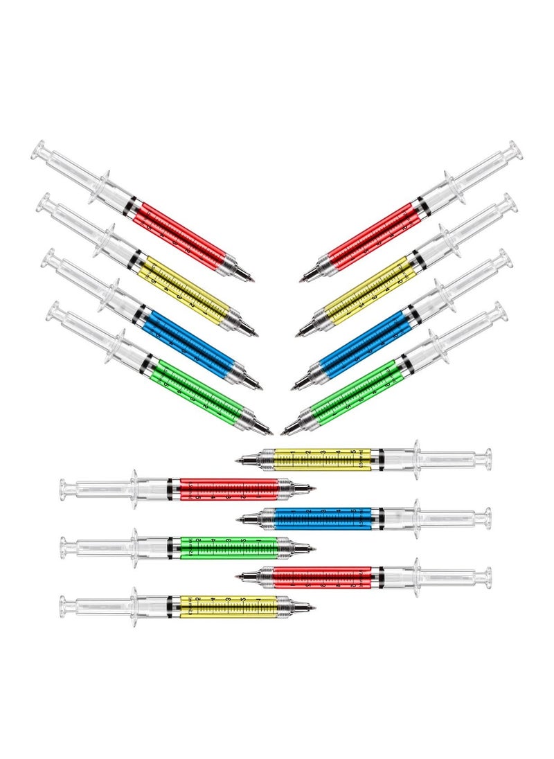 Generic - Multi-Color Syringe Pen Writes In Black Ink, Nurse pens, Imaginary Doctor Play, Office Supplies Novelty Pens, Nursing School Supplies, Halloween Party Favors (Red, Green, Yellow, Blue, 24PCS) - Image 1