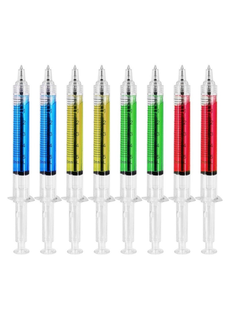 Generic - Multi-Color Syringe Pen Writes In Black Ink, Nurse pens, Imaginary Doctor Play, Office Supplies Novelty Pens, Nursing School Supplies, Halloween Party Favors (Red, Green, Yellow, Blue, 24PCS) - Image 1