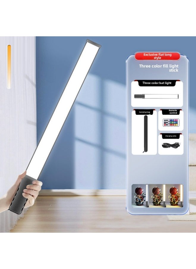 Generic Rgb Photography Fill Light Handheld Led Fill Light Rod Outside Shot Light Indoor And Outdoor Night Scene Color Video Portable-Specifications:[exclusive☆16500lm] Three-color Fill Light Stick + Remote Control + Free Carrying Bag  - Image 1
