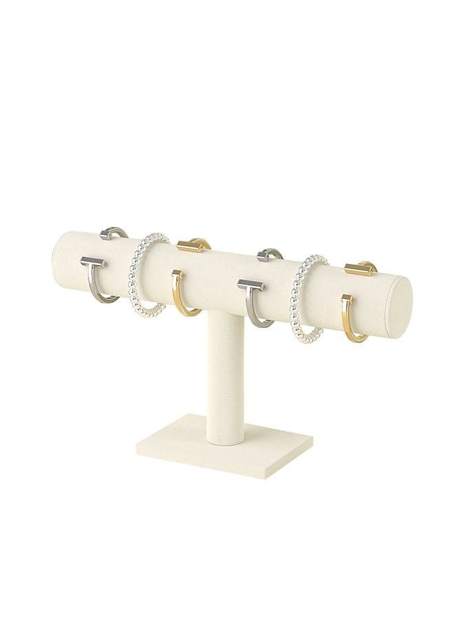 Ausalivan Bracelet Holder Stand,Bracelet Organizer Display for Selling,Bangle Organizer for Women,Watch Storage Holder for Men,Jewelry Business Supplies (Beige, 1 Tier) - Image 1