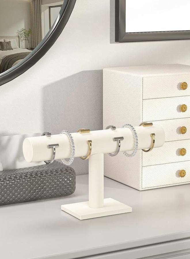 Ausalivan Bracelet Holder Stand,Bracelet Organizer Display for Selling,Bangle Organizer for Women,Watch Storage Holder for Men,Jewelry Business Supplies (Beige, 1 Tier) - Image 2