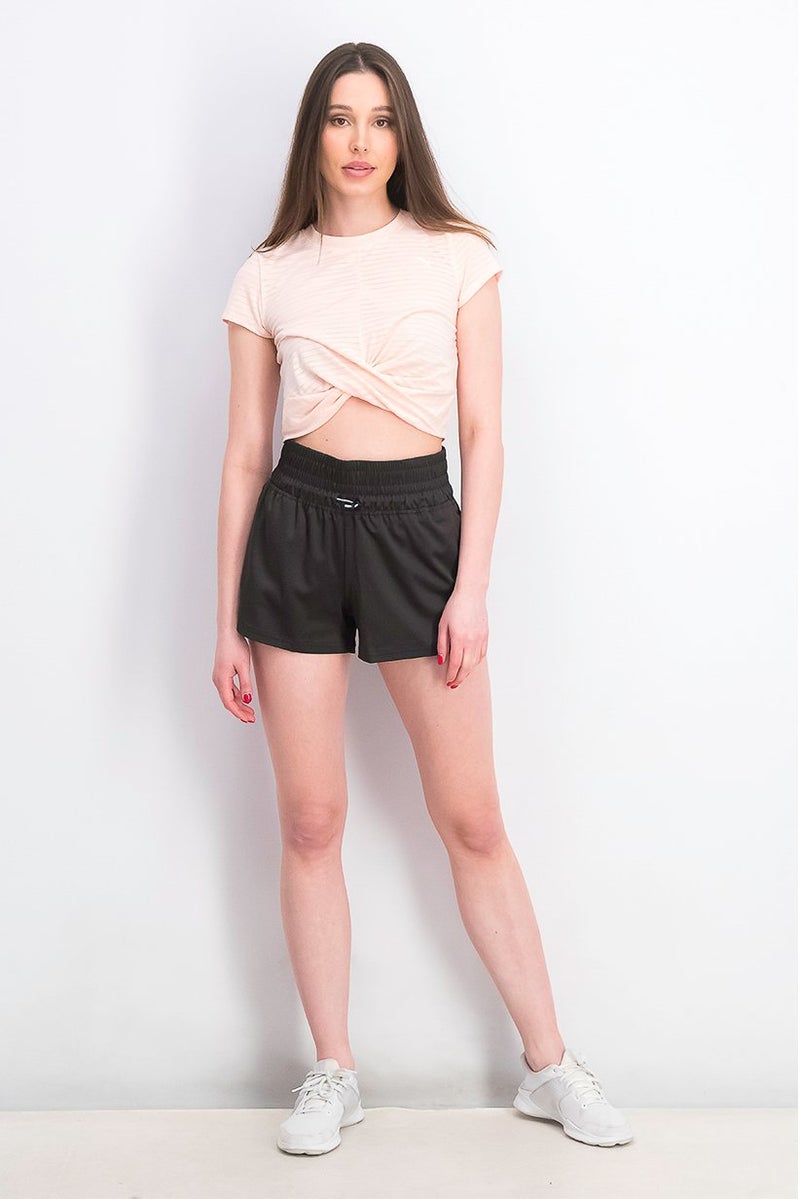 PUMA بلوزة نسائية ضيقة الأكمام قصيرة في الهواء الطلق، وردي غائم - Image 4