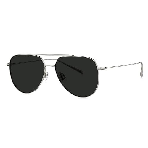 BOLON Unisex Premium Ultra Lightweight Full Titanium Classic Aviator Polarized Sunglasses BV1037 Riverside 57mm Exclusive Eyewear Brand of EssilorLuxottica - Image 1
