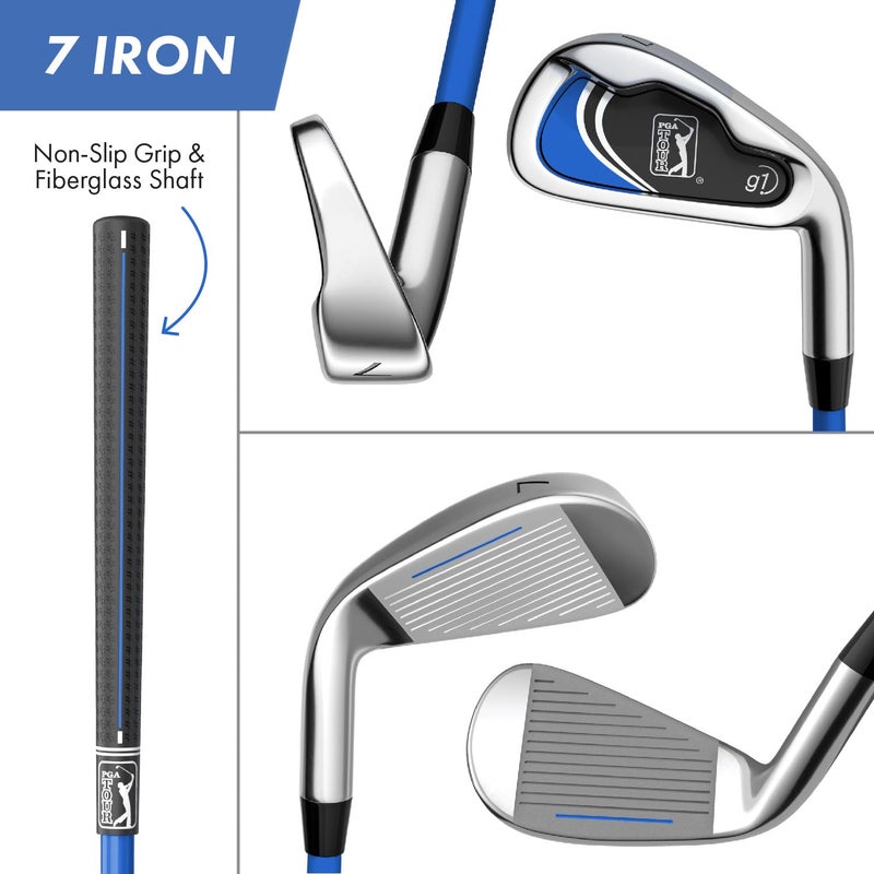 Golfgen PGA Tour Youth Golf Club Set â€“ 6-Piece Right-Handed Kids Golf Set for Ages 8-12 (4â€™8â€-5â€™2â€) â€“ Beginner Junior Golf Clubs with Lightweight Stand Bag, Mallet Putter, 7 Iron, Driver by Golfgen - Image 4