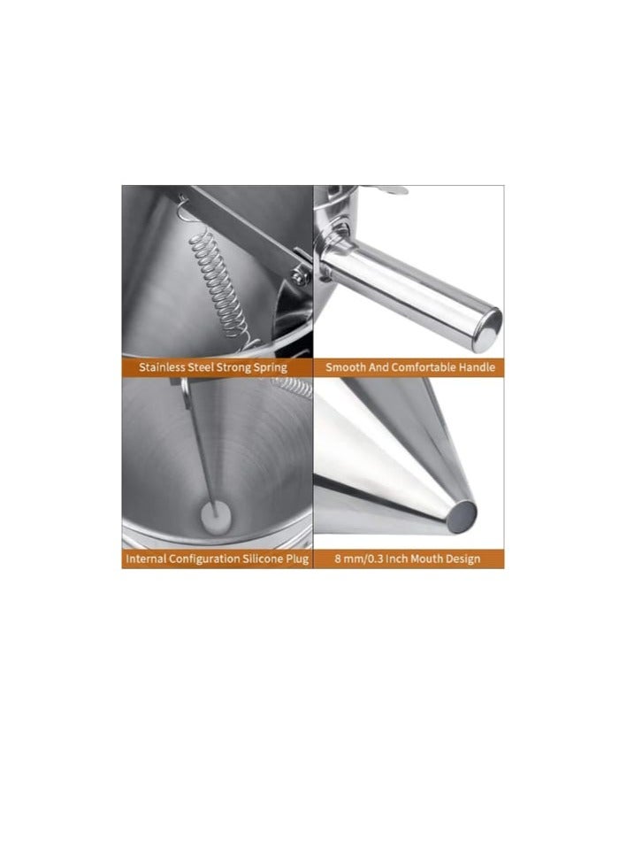 Multipurpose Pancake Batter Dispenser Silver 26cm - Image 4