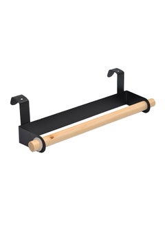 Wood Bath Towel Rack Kitchen Storage Over Cabinet Towel Bar Bathroom Shelves Hang on Inside or Outside of Doors Towel Holder Rustproof Iron Towel Shelf