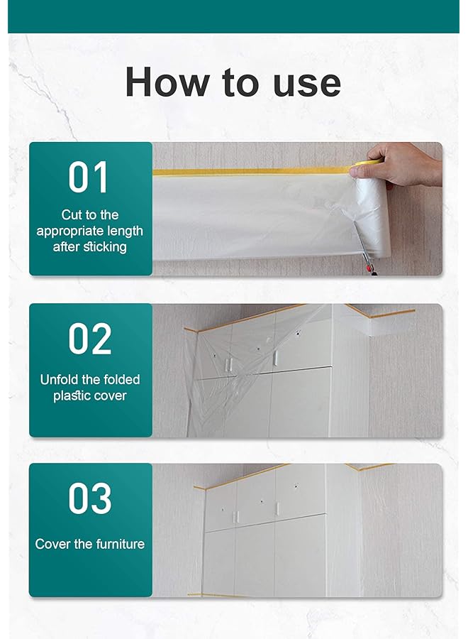 erorex Plastic Sofa Couch Cover Waterproof And Dustproof Plastic Sofa Storage Cover Sofa Bed Couch Furniture Protector Cover Shelter For Moving Protection And Long Term Storage 240Cm * 20M 1 - Image 2