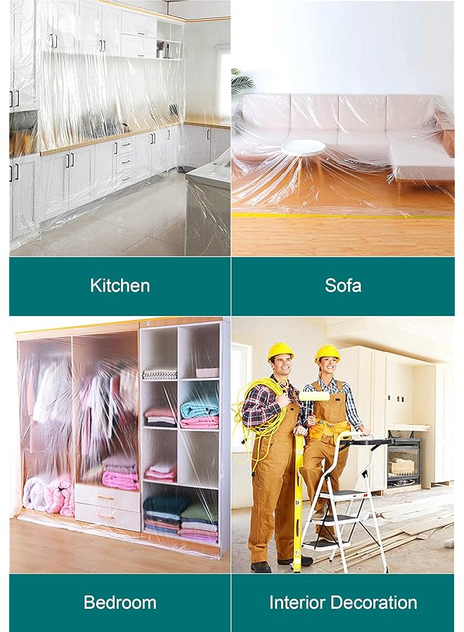 erorex Plastic Sofa Couch Cover Waterproof And Dustproof Plastic Sofa Storage Cover Sofa Bed Couch Furniture Protector Cover Shelter For Moving Protection And Long Term Storage 240Cm * 20M 1 - Image 5