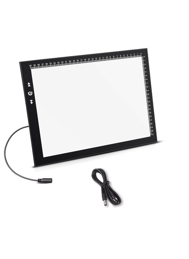 HSK HSK A4 LED Light Box Light Pad LockUnlock Modes Touch Dimmer Button Dimmer 5 Level Brightness Led 7000 Lux for TatooTrace DrawingAnimation SketchingDiamond Painting 