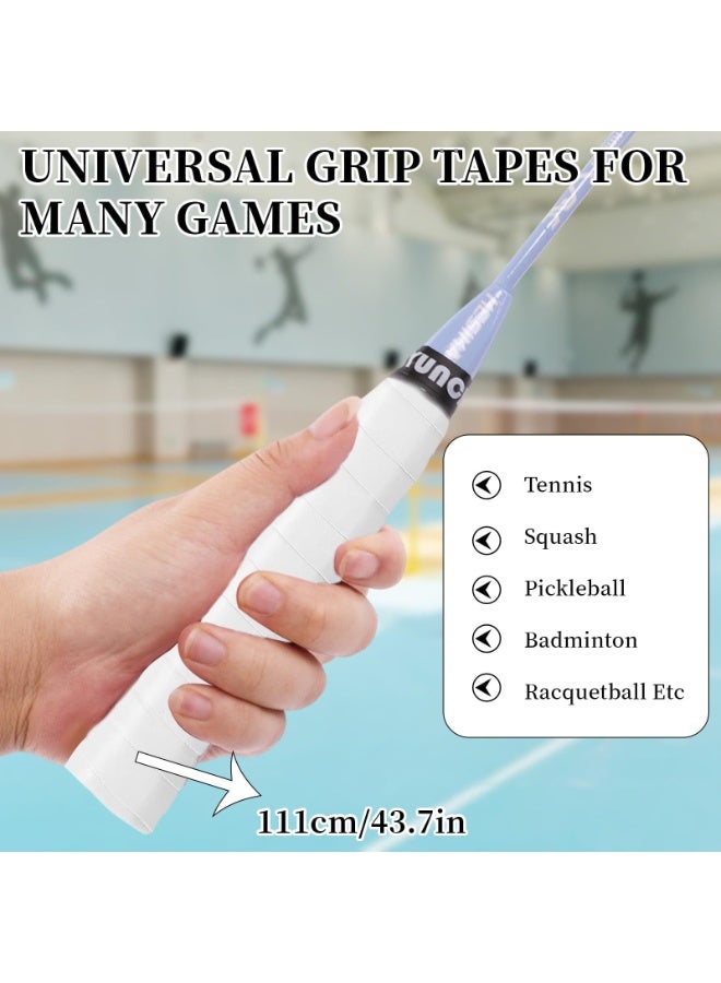 OSHIMA 14 Pcs Racket Grip Tape, Black & White Badminton Racket Grip Tape, Overgrip Tape, Anti Slip Tennis Grip Tape with Absorbent and Dry Feel, Wrap Your Racquet for High Performance - Image 5