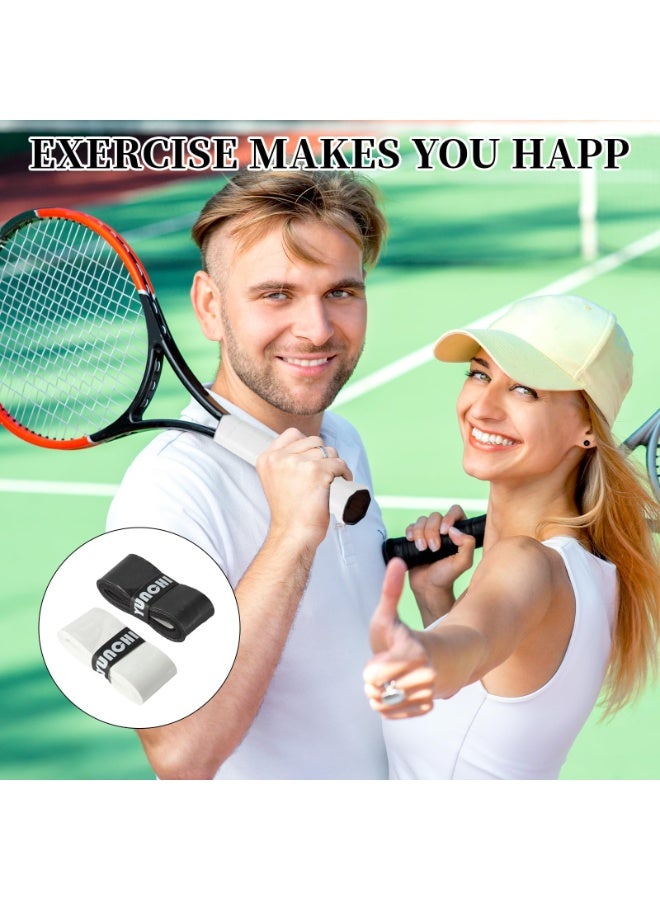 OSHIMA 14 Pcs Racket Grip Tape, Black & White Badminton Racket Grip Tape, Overgrip Tape, Anti Slip Tennis Grip Tape with Absorbent and Dry Feel, Wrap Your Racquet for High Performance - Image 4