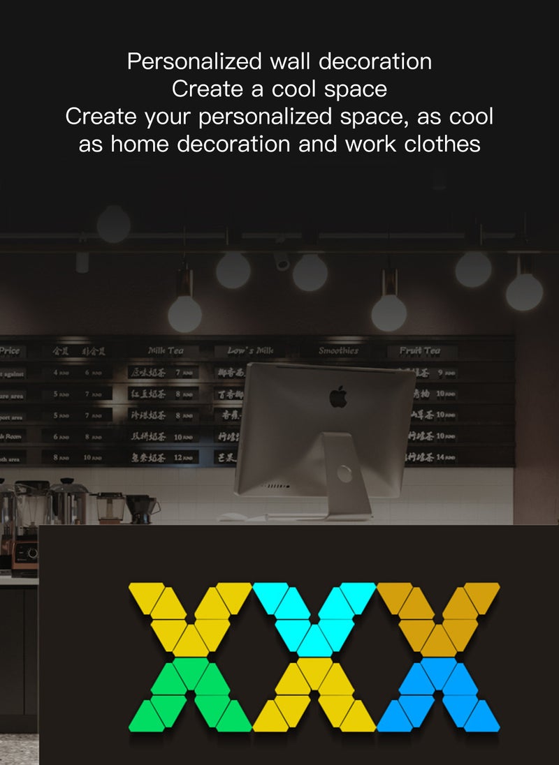 Sharpdo Triangle Lights LED Light Panels, Smart LED Wall Lights Panels, RGB Gaming Lights with Remote,APP Controlled Home Decor Creative Lights 6 Pieces  - Image 5