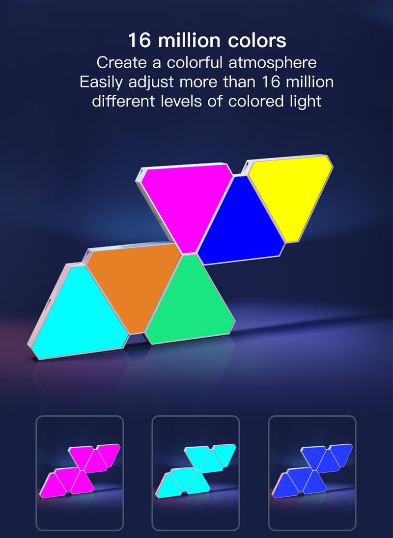 Sharpdo Triangle Lights LED Light Panels, Smart LED Wall Lights Panels, RGB Gaming Lights with Remote,APP Controlled Home Decor Creative Lights 6 Pieces  - Image 3