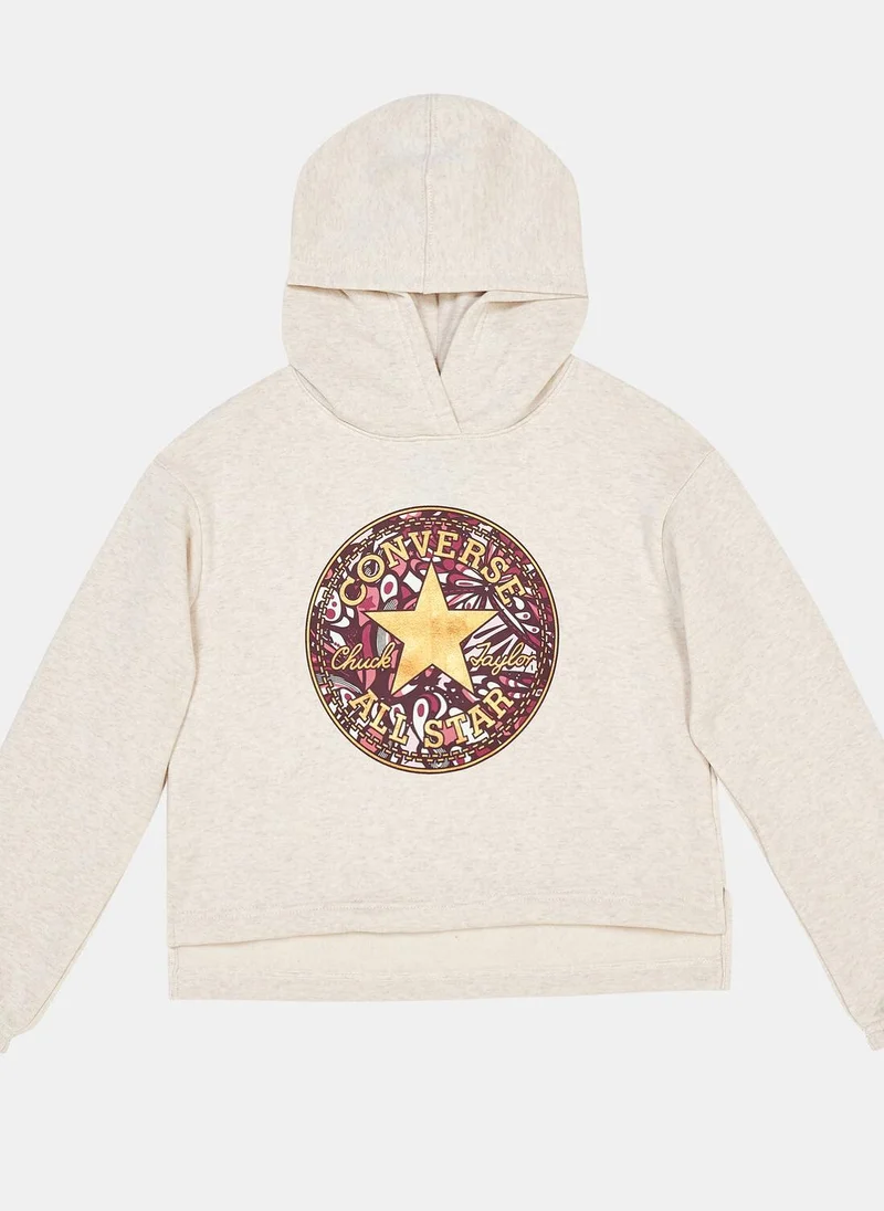 CONVERSE Kids' Logo Patch Graphic Pullover Hoodie (Older Kids)