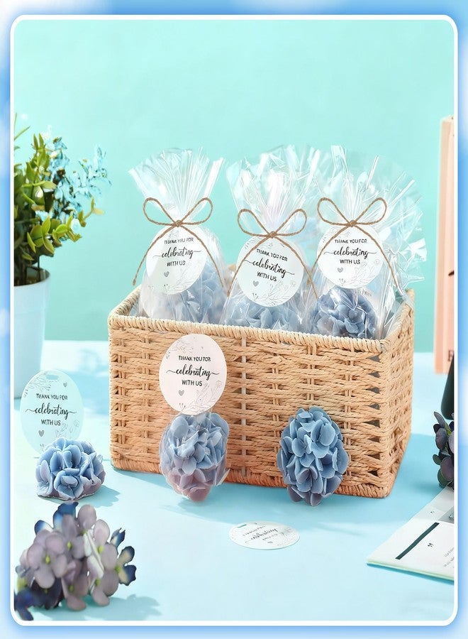 Demissle 40 Pcs Hydrangea Baby Shower Favors Flower Scented Soaps Party Favors Gifts for Guests with Thank You Card for Baby Bridal Shower Wedding Party (Blue) - Image 5