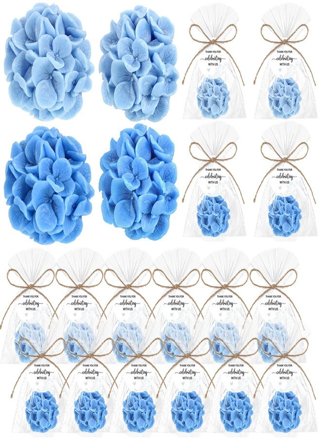 Demissle 40 Pcs Hydrangea Baby Shower Favors Flower Scented Soaps Party Favors Gifts for Guests with Thank You Card for Baby Bridal Shower Wedding Party (Blue) - Image 1