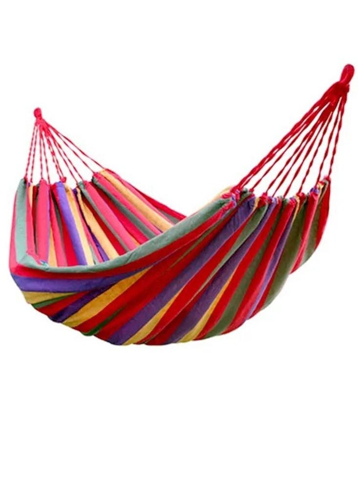 Generic - Camping Swing Canvas Stripe Hang Bed Hammock Red/ - Image 1
