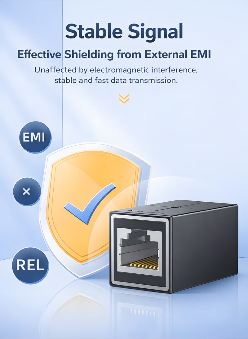 Mindpure 3 Pack Ethernet Coupler, Premium Gold Plated Ethernet Extender, RJ45 Coupler Female to Female, RJ45 Ethernet Cable Extender for Cat7, Cat6, Cat5e, Cat5 Network Cable, 3 Pieces - Image 4