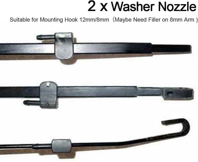 DEMULAX Universal Wiper Arm Washer Nozzle with Hose - Image 3