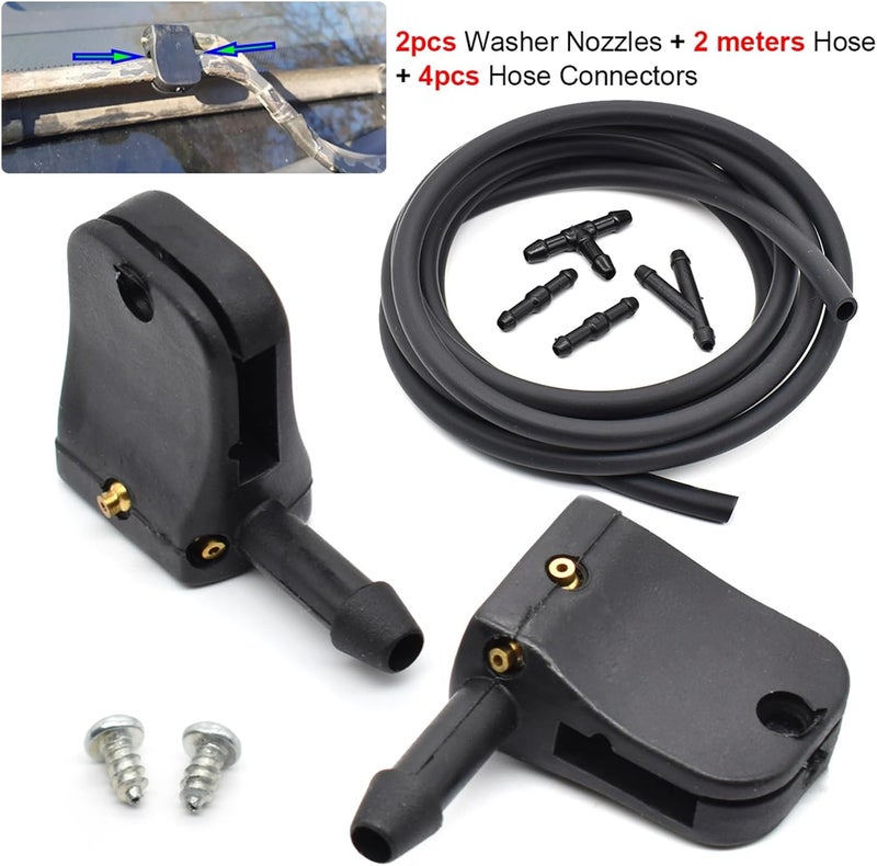 DEMULAX Universal Wiper Arm Washer Nozzle with Hose - Image 2