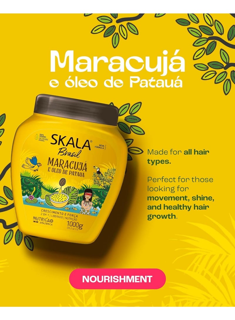 Skala Maracuja 2 in 1 Hair Mask, Oil Replacement, Strengthening Cream, Growth Cream, Amazonian Hair Cream, Patawa Hair Oil, 1000g - Image 2