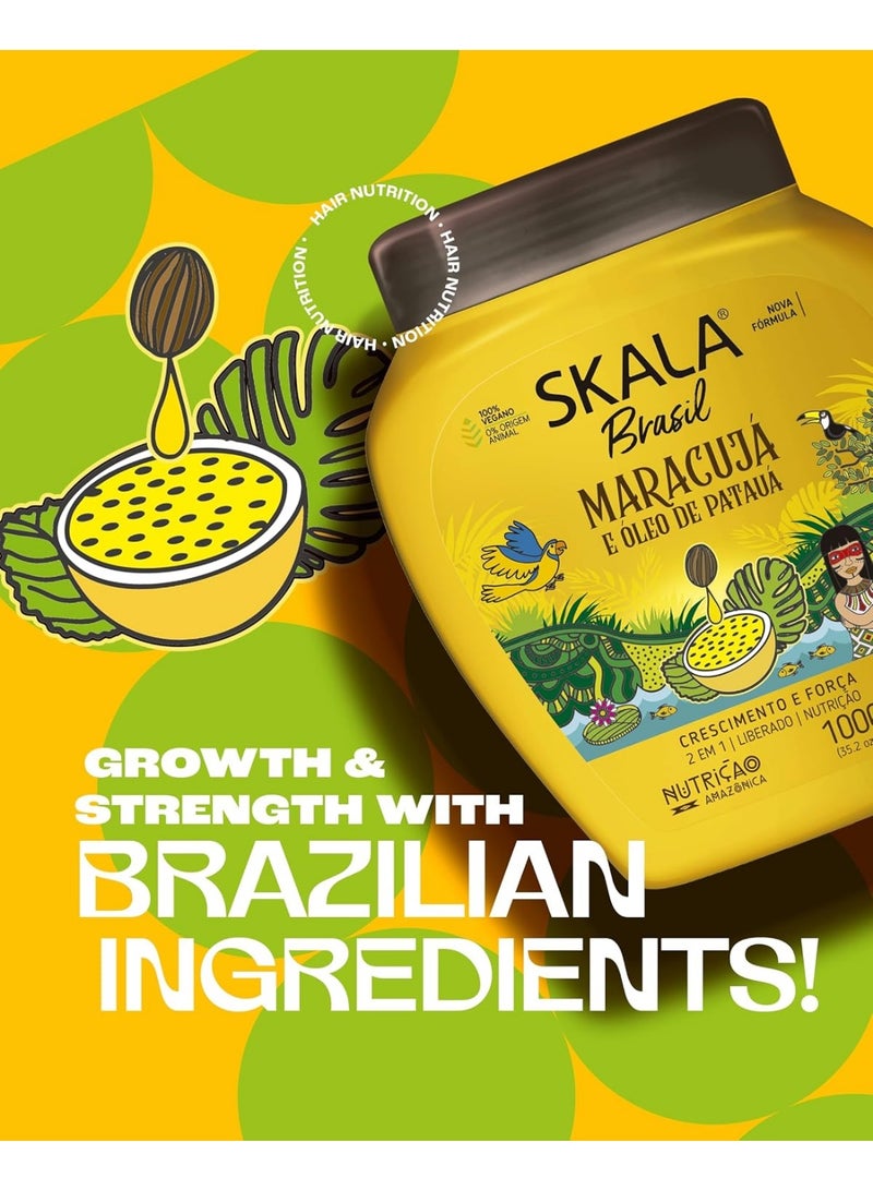 Skala Maracuja 2 in 1 Hair Mask, Oil Replacement, Strengthening Cream, Growth Cream, Amazonian Hair Cream, Patawa Hair Oil, 1000g - Image 4