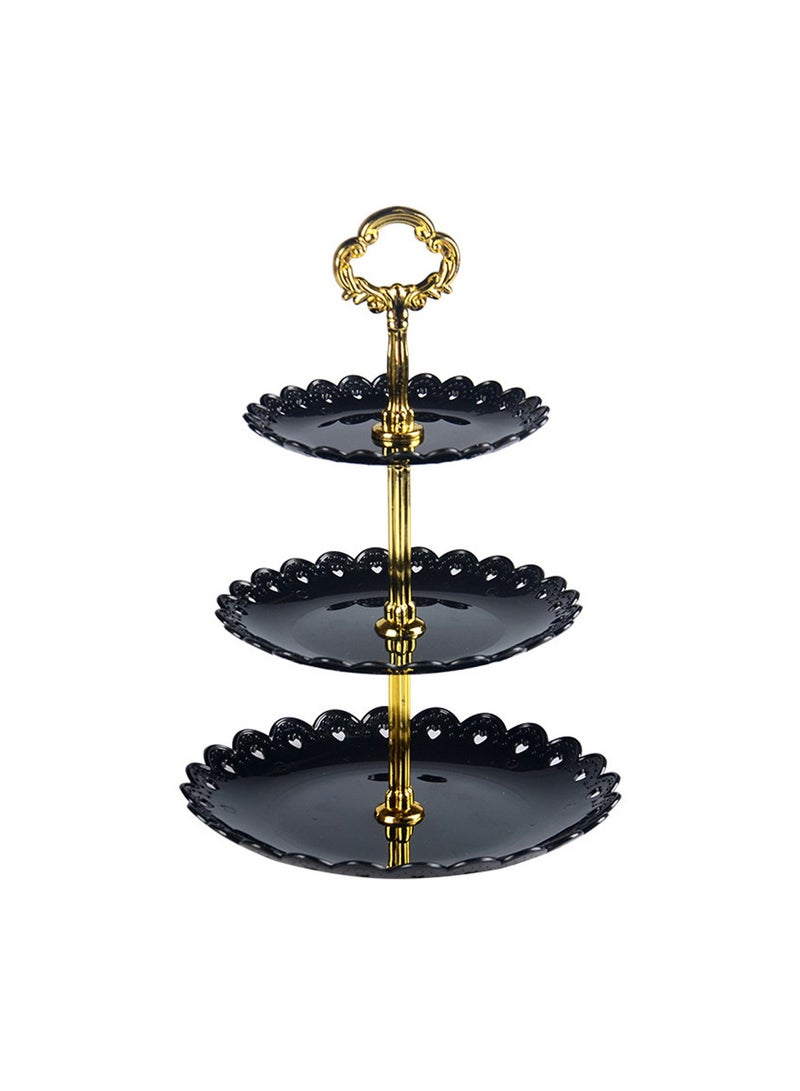 3-Tier Plastic Dessert Stand Cupcake Stand Cake Display Tower Tray  - Image 1