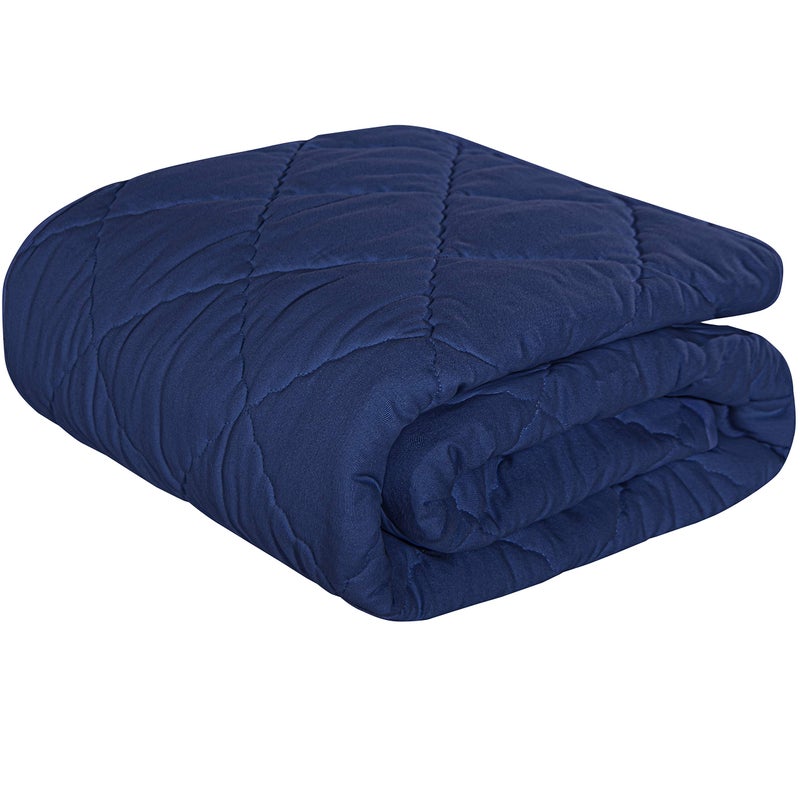 NTBAY NTBAY Down Alternative Toddler Comforter Lightweight and Warm Solid Color Baby Crib Quilted Blanket 39x47 inches Navy Blue