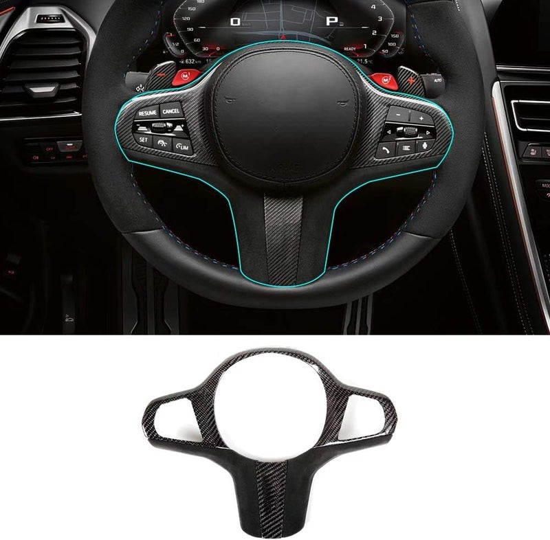 Wivplex Carbon Fiber Steering Wheel Cover Trim for BMW - Image 3