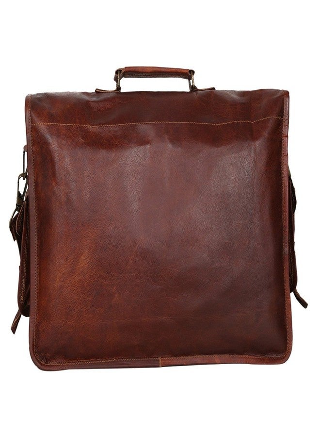 Madosh Genuine Leather Mens Laptop Bags Vintage Messenger Office Business Briefcase Brown Shoulder Bag - Image 4