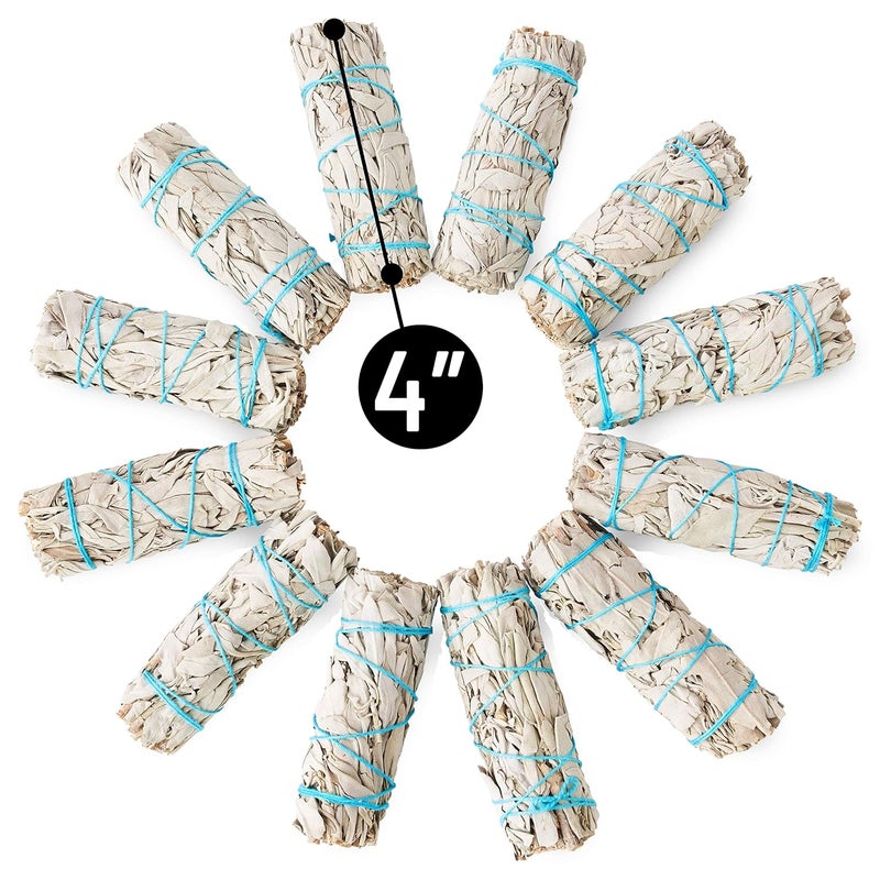 JL Local 50 Wholesale White Sage Smudge Sticks 4" for Cleansing, Purifying & Smudging - Image 4