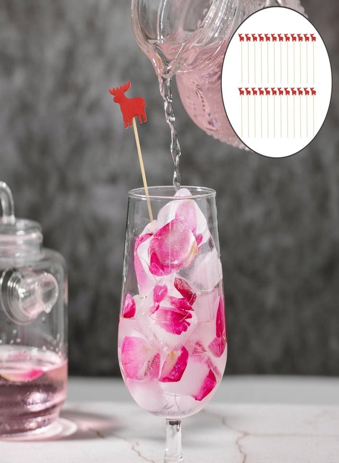 هيموتون مجموعة هيموتون من 100 قطعة من أعواد تزيين الكوكتيل، وأعواد الفاكهة، وأعواد الطعام، وأعواد الفاكهة للساندويتشات، وأعواد تزيين شهية، وأعواد أسنان، وأعواد حلويات لحفلات رأس السنة وحفلات الزفاف وأعياد الميلاد. - Image 3