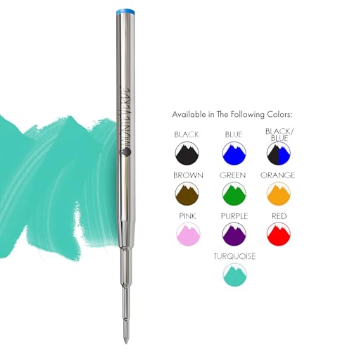 Monteverde USA Ballpoint Refill to Fit Montblanc Ballpoint Pens - Medium Point, Soft Roll, Turquoise (2 Pack) (M132TQ) - Image 4