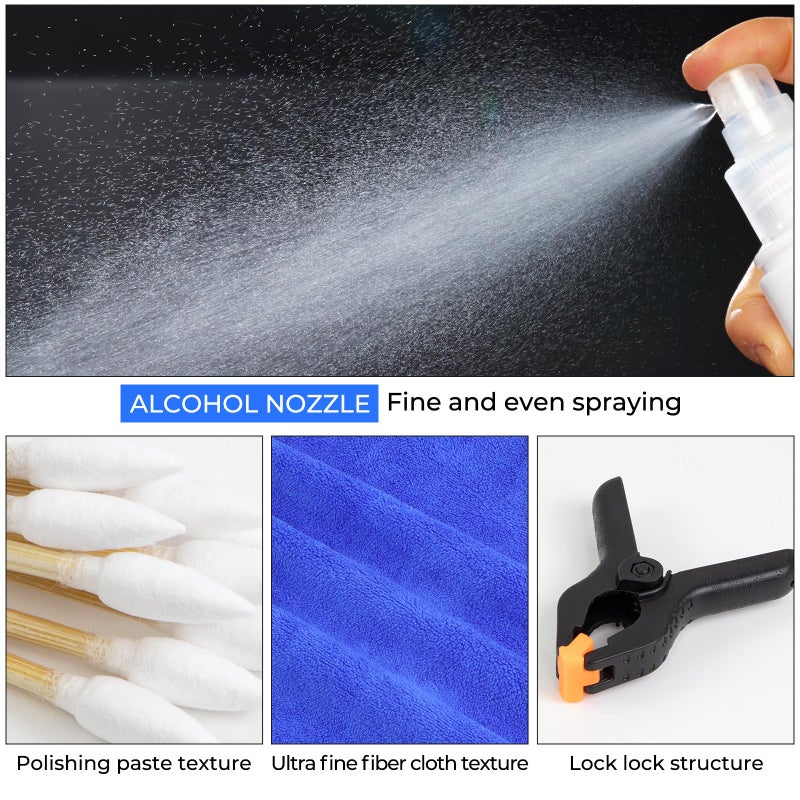 FETUSI Card Care Clean Kit,17-in-1 Card Cleaning and Polishing Restoration Kit, Trading Card Cleaning Kit with Fixing Jig and EVA Shaping Foam, Suitable for PSA Rated Card Care - Image 4