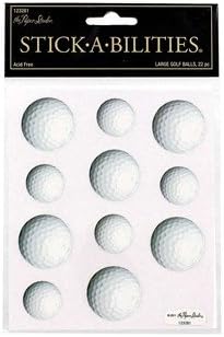 CraftyCrocodile Large Golf Ball Stickers