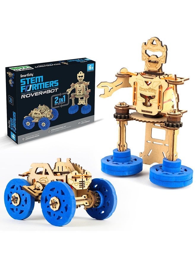 Smartivity STEMFormers Rover Bot STEM STEAM Educational DIY Building Construction Activity Toy Game Kit, Easy Instructions, Experiment, Play, Learn Science Engineering Project 6+2-in-1 - Image 1