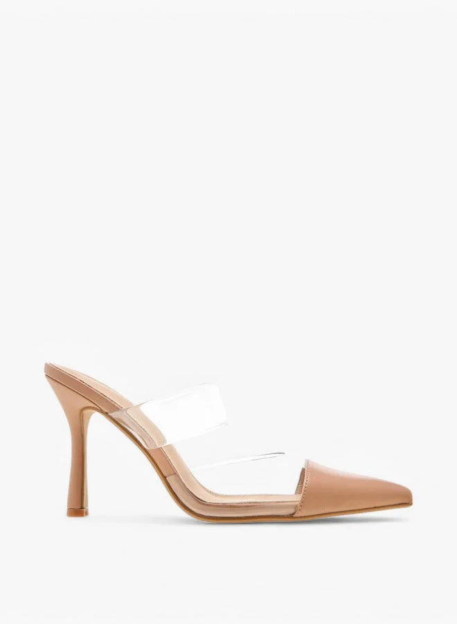 Pointed Toe Slip-On Mules with Stilettos Heel