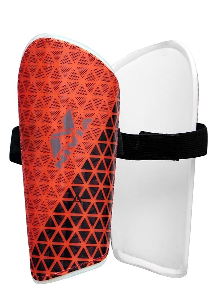 Nivia Wisdom - 2018 Plastic Polypropylene Shin Guard | For Youth and Adults | for Football Games Matches, Training | Light Weight & Breathable - Image 1