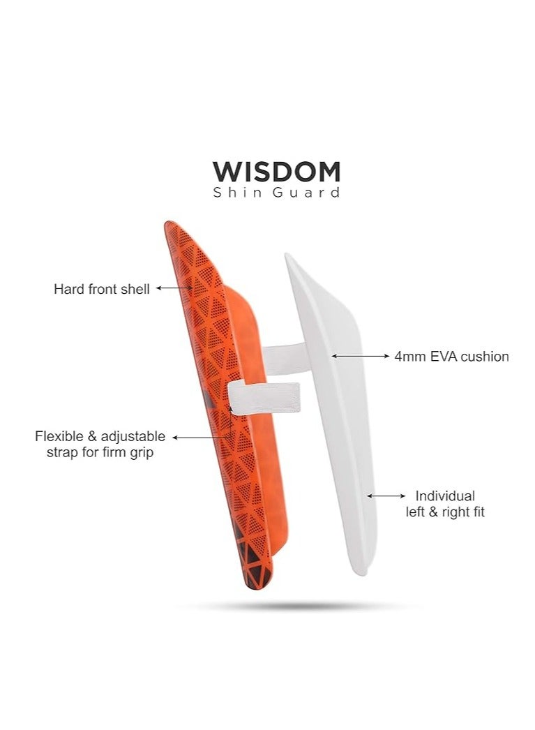 Nivia Wisdom - 2018 Plastic Polypropylene Shin Guard | For Youth and Adults | for Football Games Matches, Training | Light Weight & Breathable - Image 3