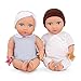 LullaBaby 14inch Realistic Baby Twin Dolls Fair Skin Tones Blue Eyes Soft Bodies Removable Outfits Hat Headband Pacifier Accessories Toys for Kids Ages 2 Up - Image 3
