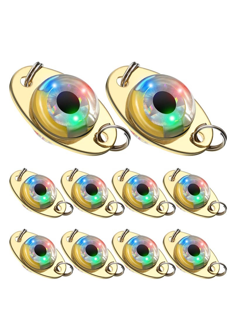 SYOSI Led Fishing Lights Fish Lures Kit Long Life Time Underwater LED Lighted Bait Flasher Get Fish's Attention for Offshore Inshore Boat Fishing Deep Sea Fishing 10PCS  - Image 1
